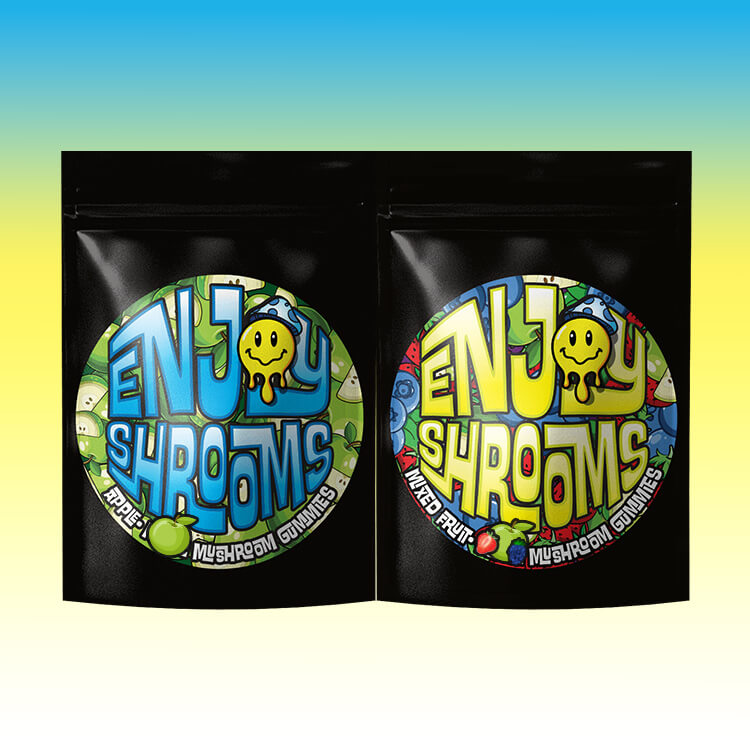 bulk mushroom gummies sour apple and mixed fruit flavored