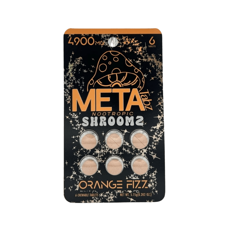 META Tabz Nootropic Shroomz Tablets 6 count blister pack Orange Fizz front packaging