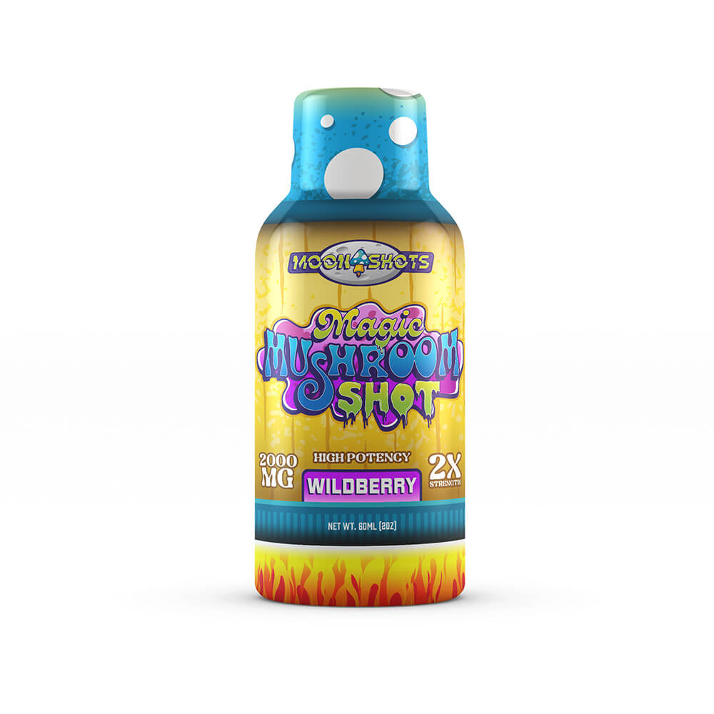 Moonshots magic mushroom syrup with 2x, 2000mg potency. 